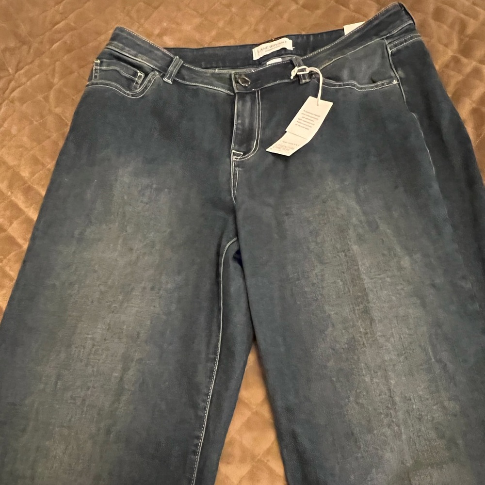 Dark blue stretch denim jeans